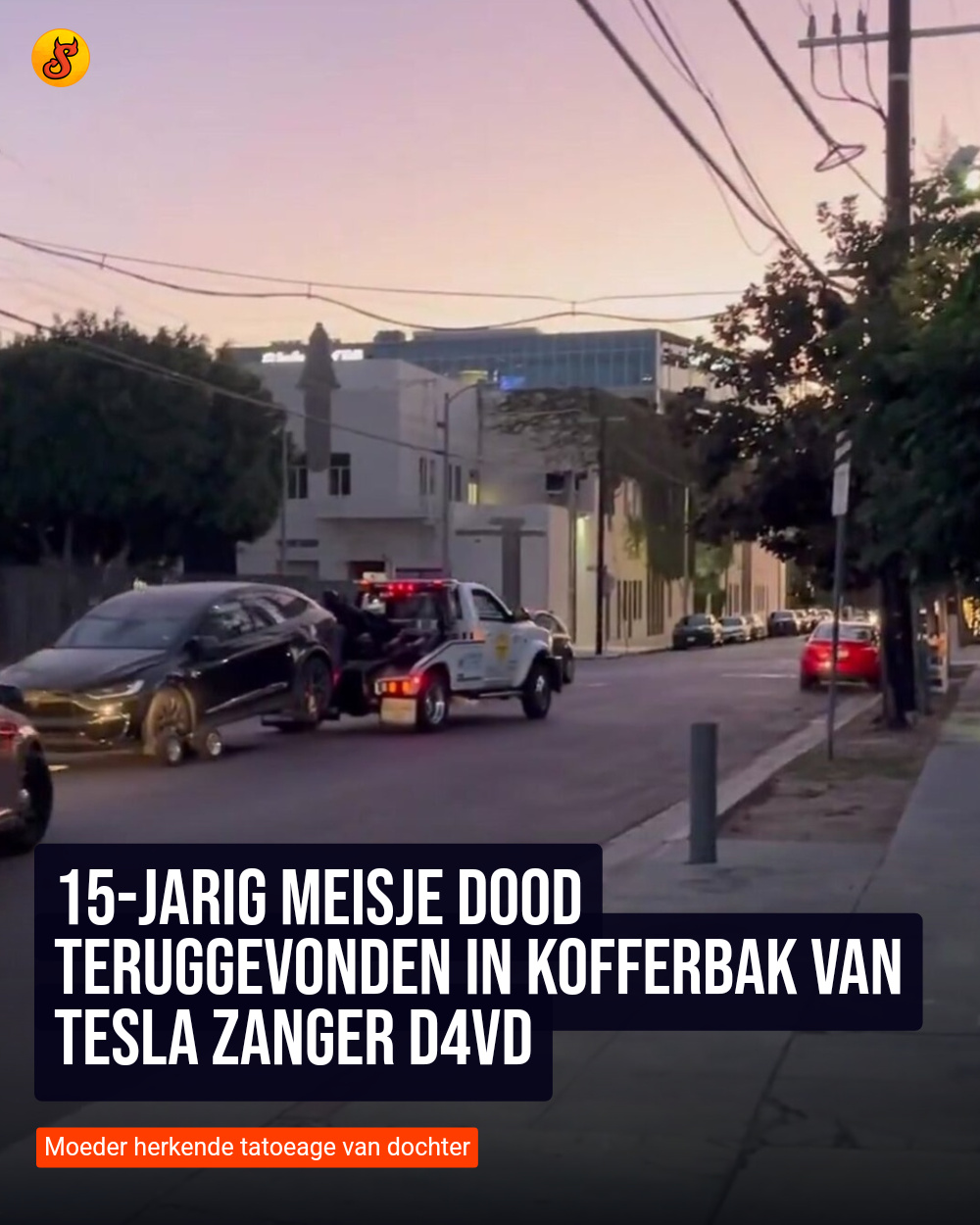 15-jarig meisje dood teruggevonden in kofferbak van Tesla zanger D4vd