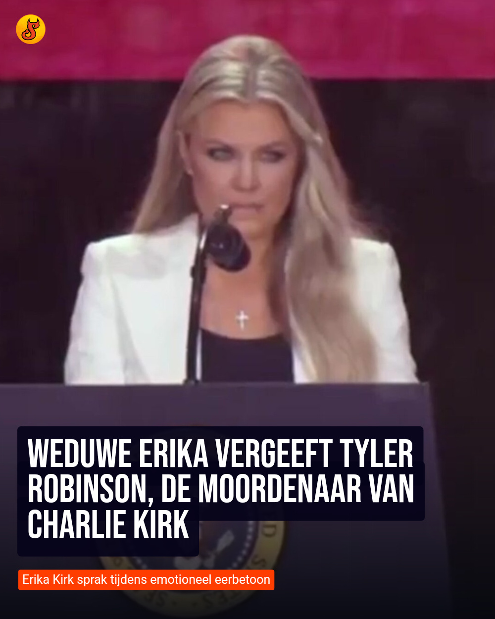 Weduwe Erika vergeeft Tyler Robinson, de moordenaar van Charlie Kirk