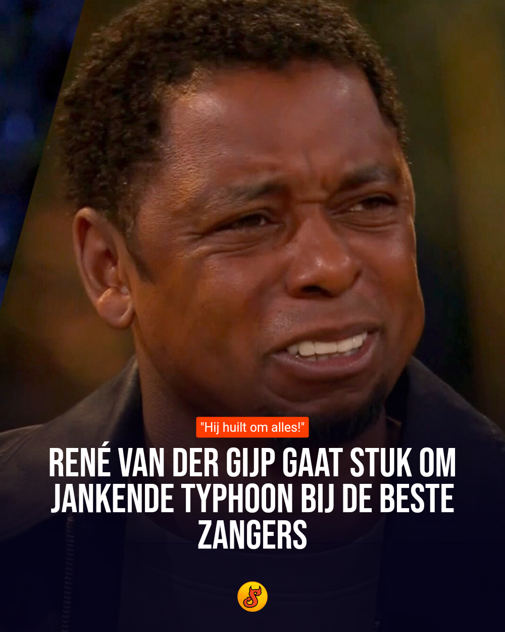 René van der Gijp gaat stuk om jankende Typhoon bij de Beste Zangers