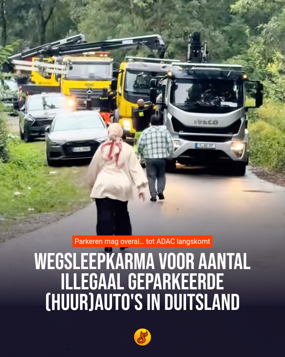 Wegsleepkarma voor aantal illegaal geparkeerde (huur)auto's in Duitsland