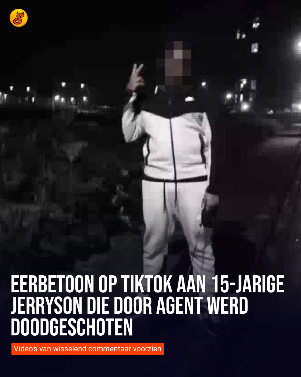 Eerbetoon op TikTok aan 15-jarige Jerryson die door agent werd doodgeschoten