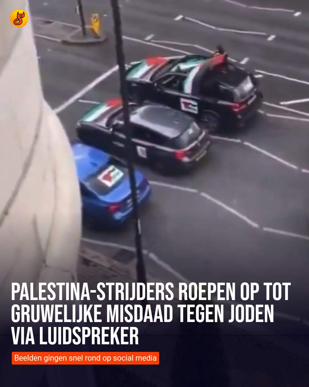 Palestina-strijders roepen op tot gruwelijke misdaad tegen Joden via luidspreker