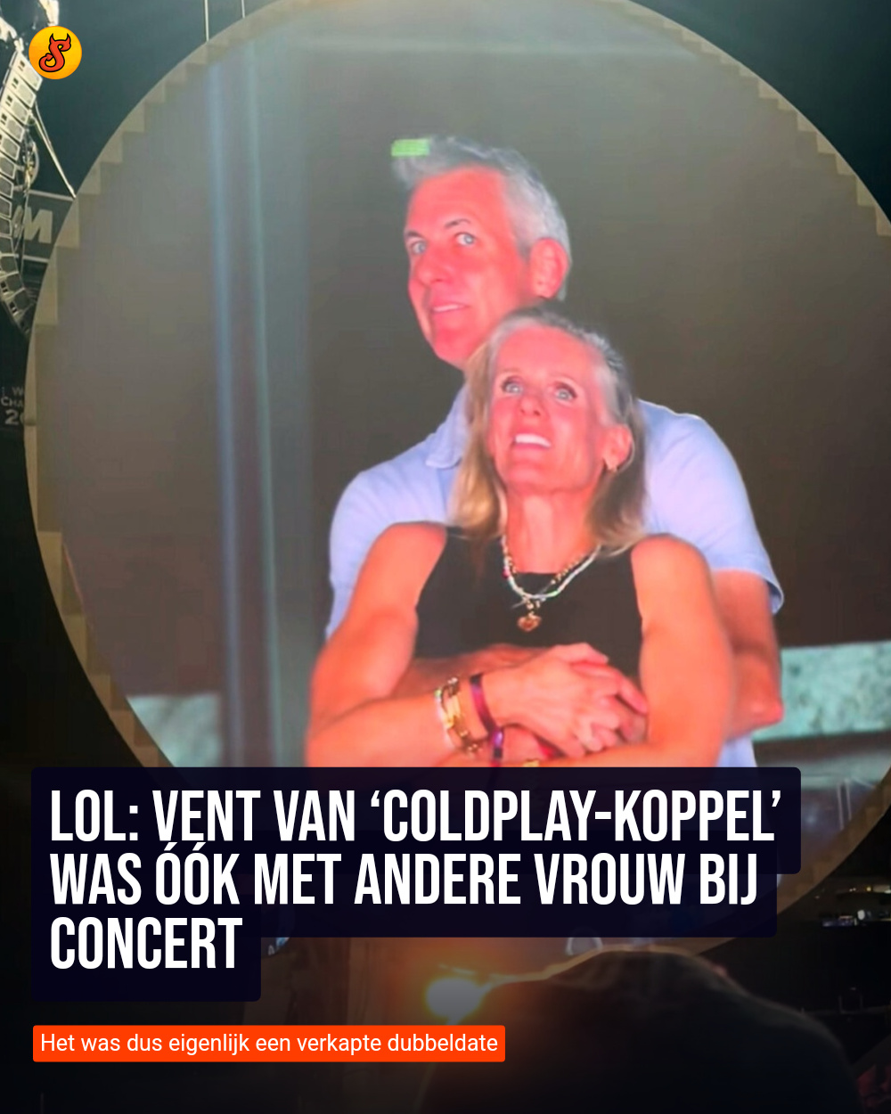 LOL: Vent van ‘Coldplay-koppel’ was óók met andere vrouw bij concert