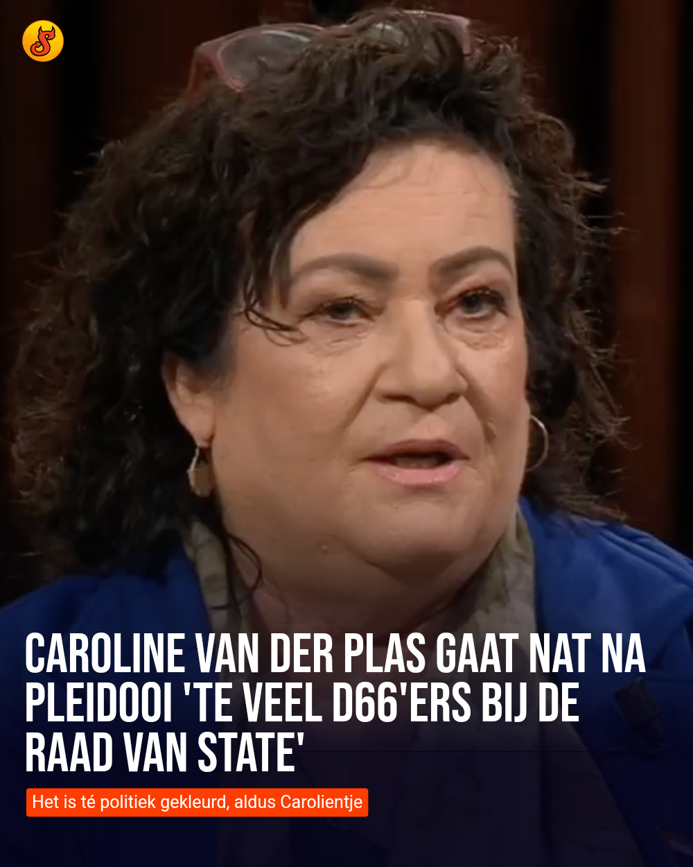 Caroline van der Plas gaat nat na pleidooi 'te veel D66'ers bij de Raad van State'