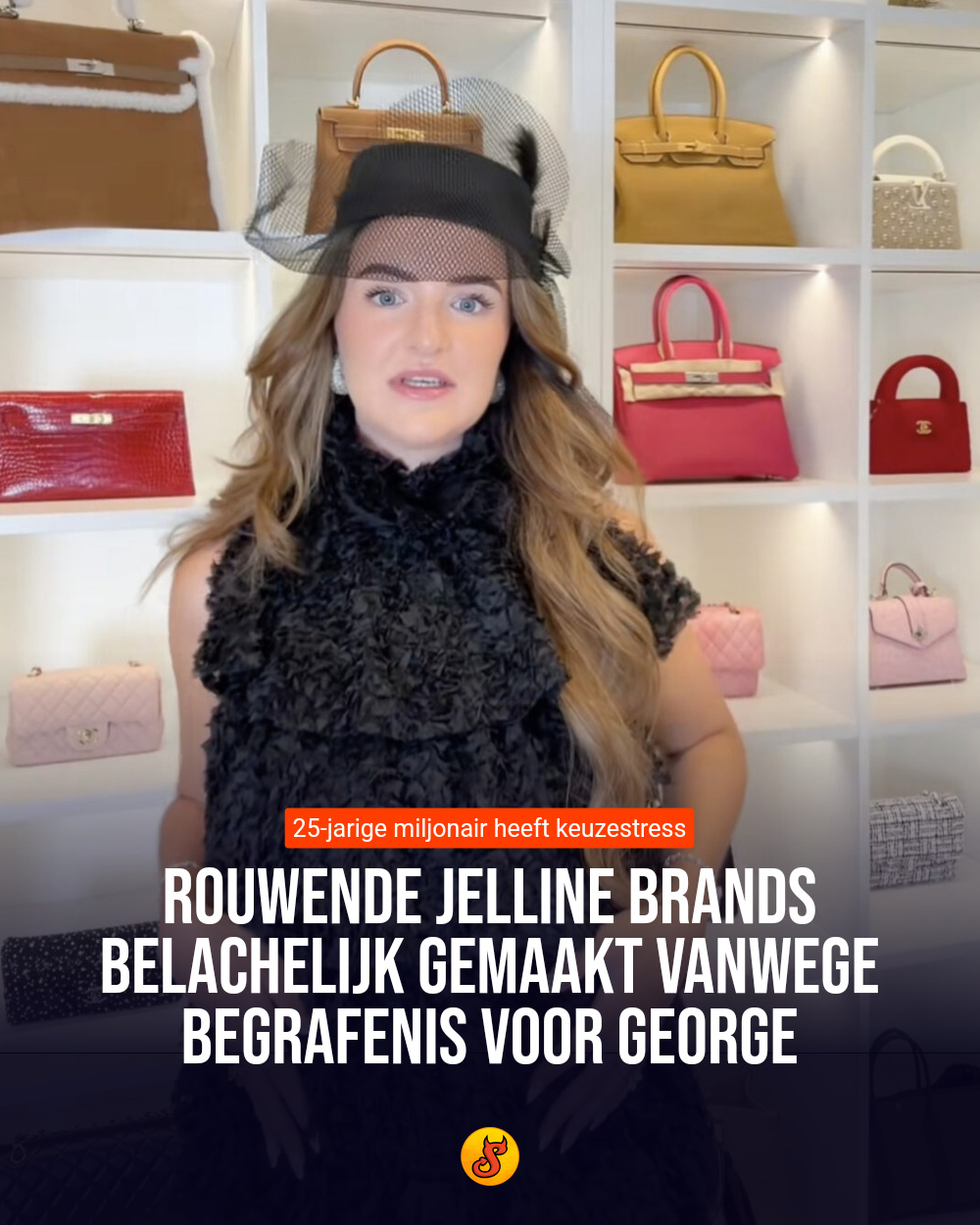 Rouwende Jelline Brands belachelijk gemaakt vanwege begrafenis voor George
