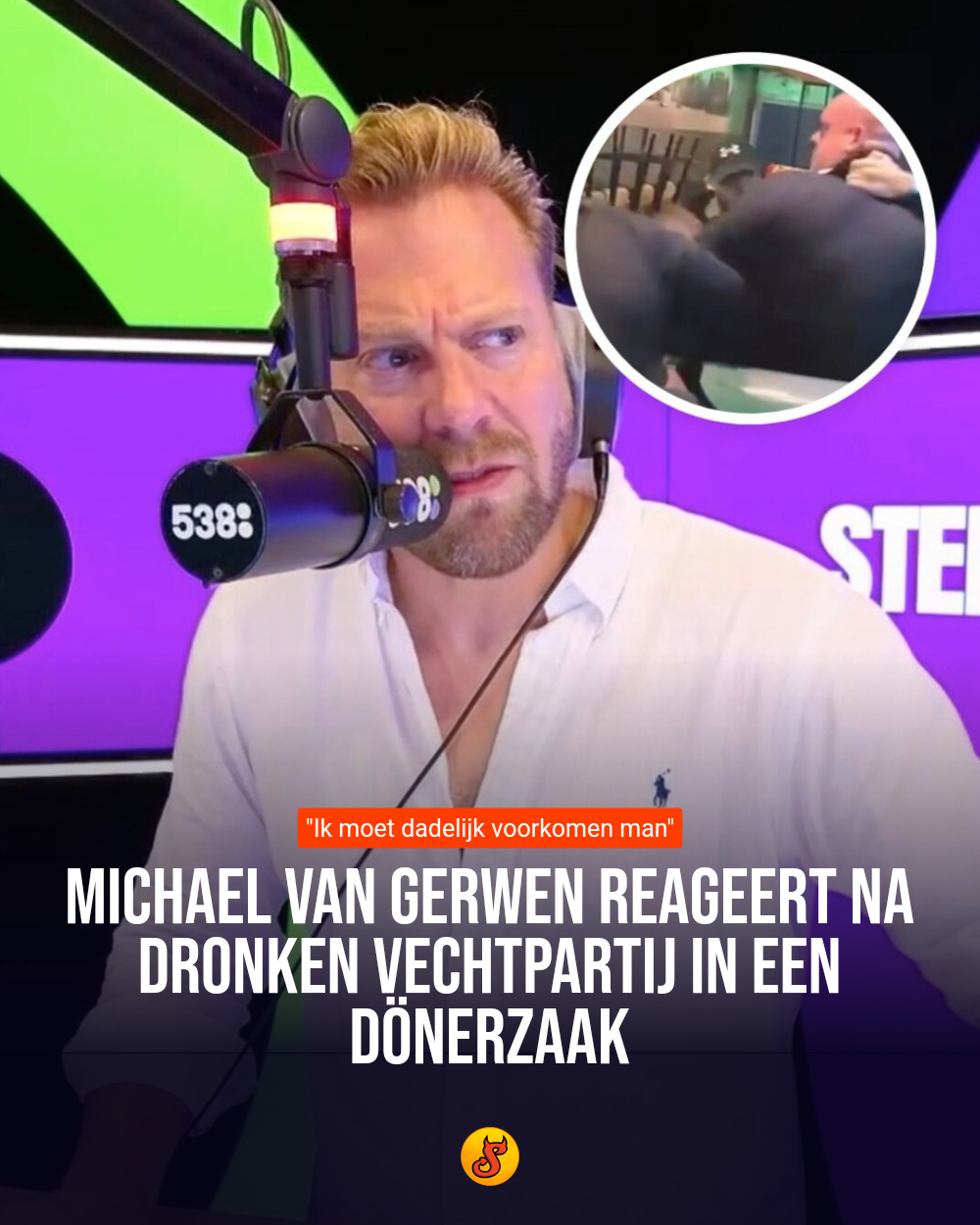 Michael van Gerwen reageert na dronken vechtpartij in een dönerzaak