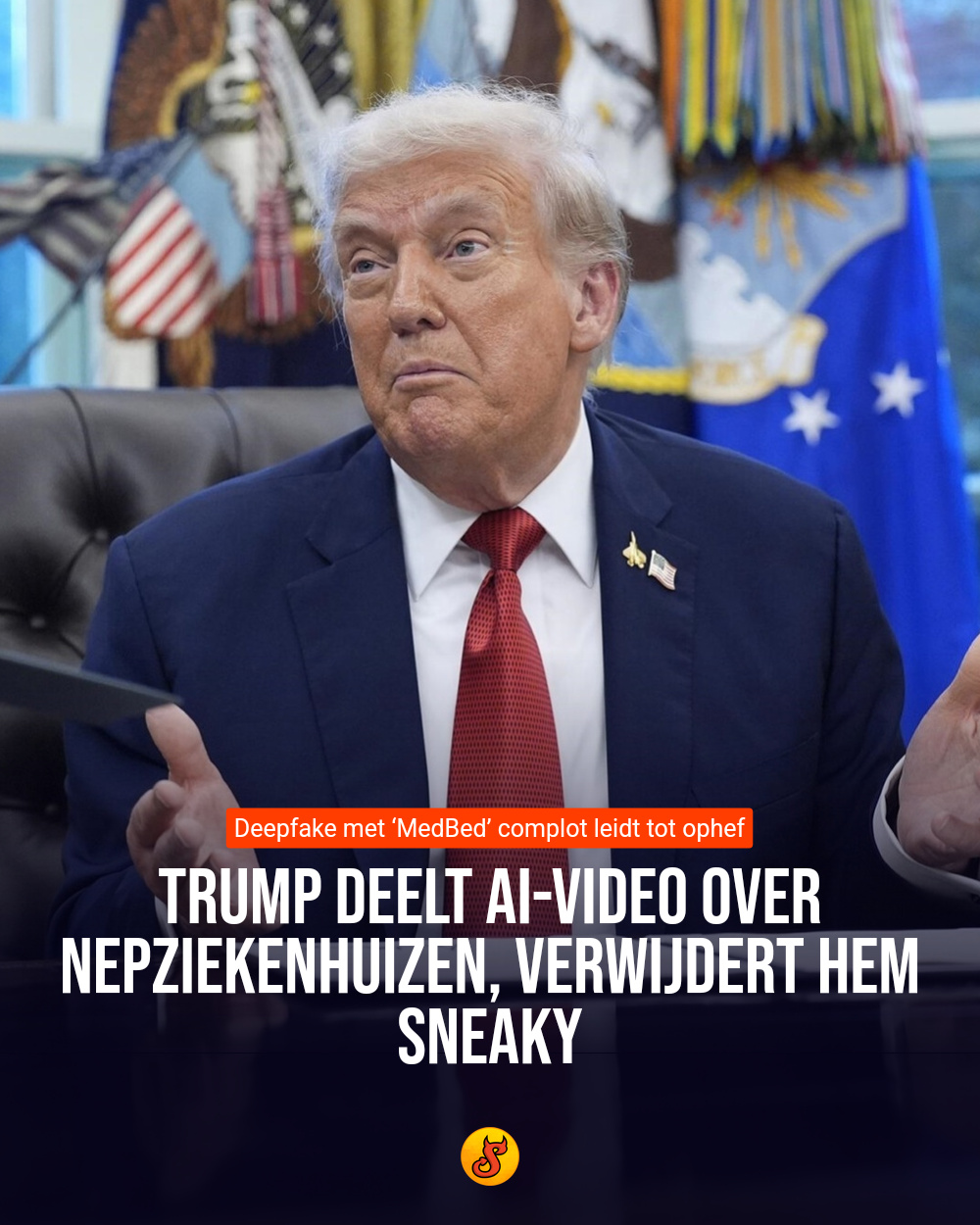Trump deelt AI-video over nepziekenhuizen, verwijdert hem sneaky