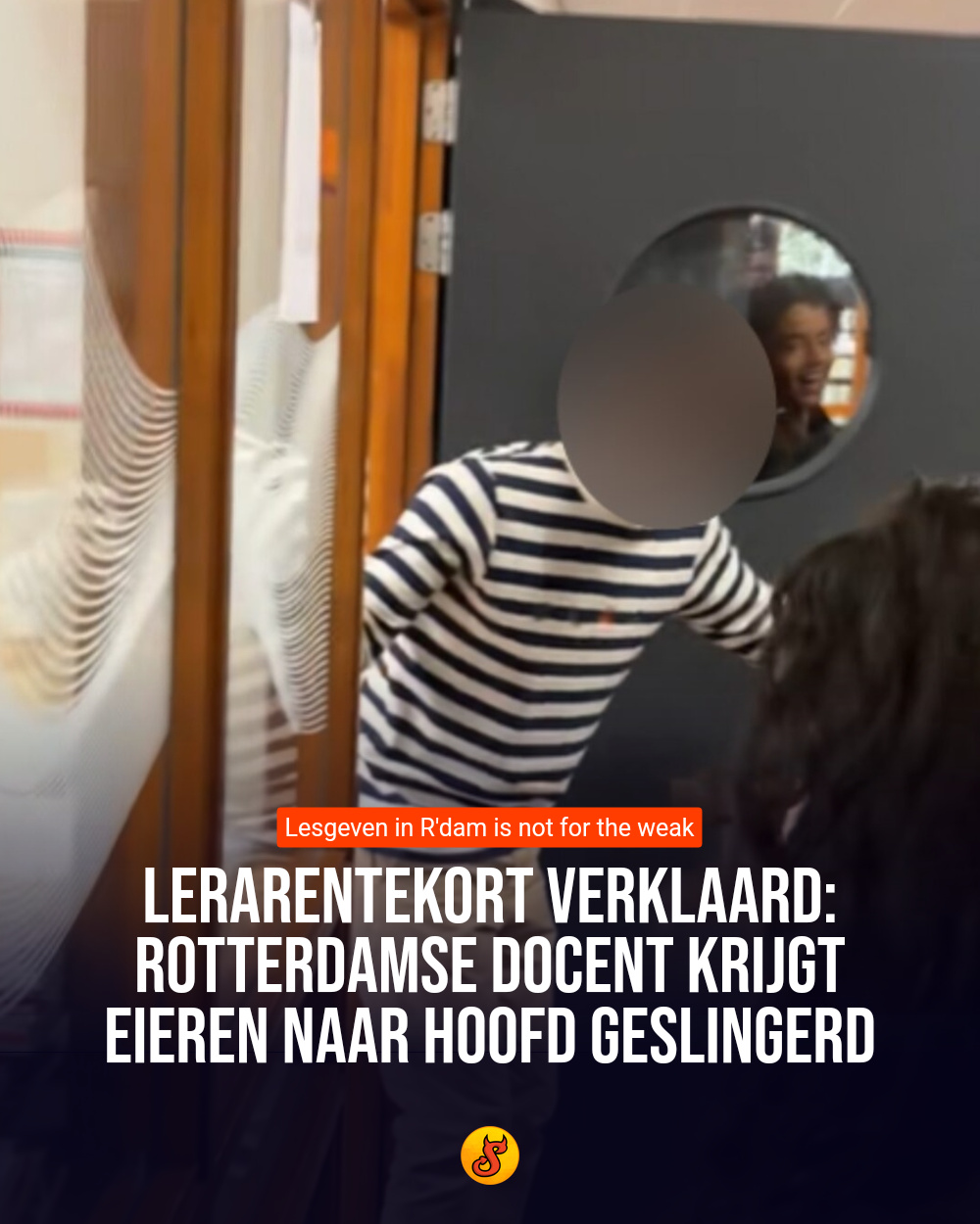 Lerarentekort verklaard: Rotterdamse docent krijgt eieren naar hoofd geslingerd