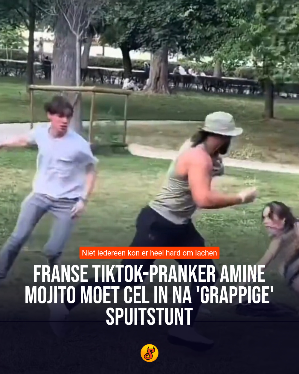 Franse TikTok-pranker Amine Mojito moet cel in na 'grappige' spuitstunt