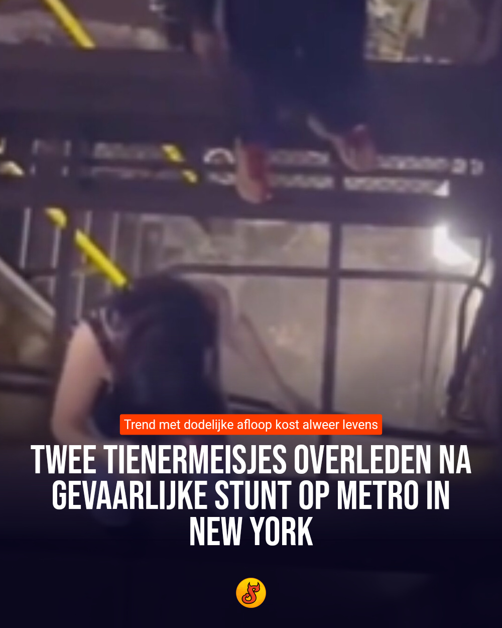 Twee tienermeisjes overleden na gevaarlijke stunt op metro in New York