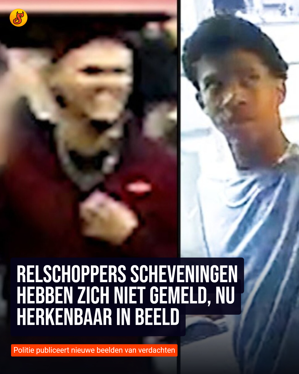Relschoppers Scheveningen hebben zich niet gemeld, nu herkenbaar in beeld