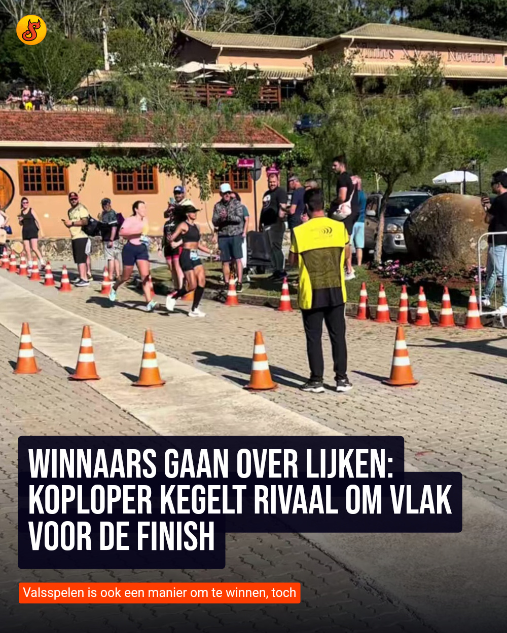 Winnaars gaan over lijken: Koploper kegelt rivaal om vlak voor de finish