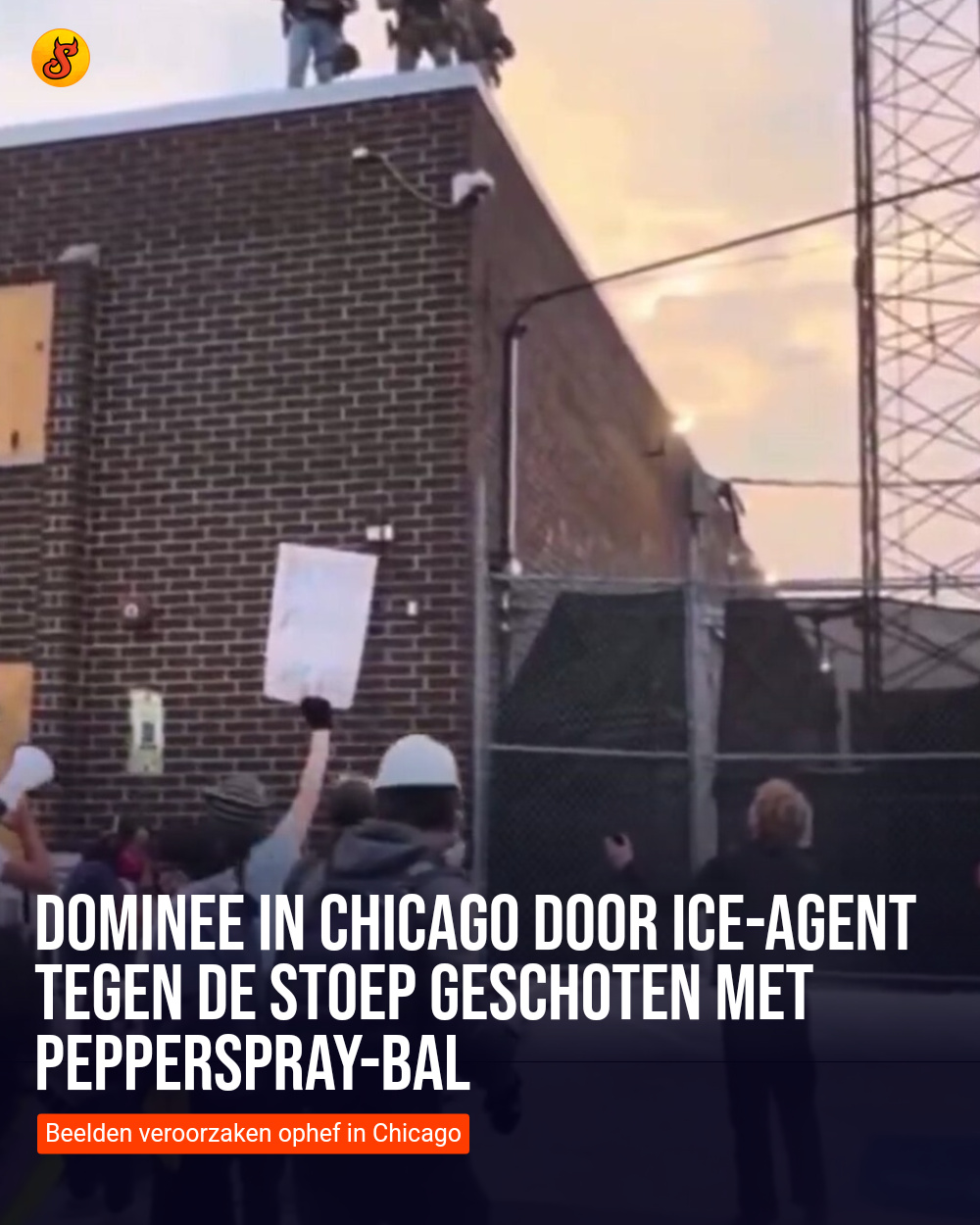 Dominee in Chicago door ICE-agent tegen de stoep geschoten met pepperspray-bal