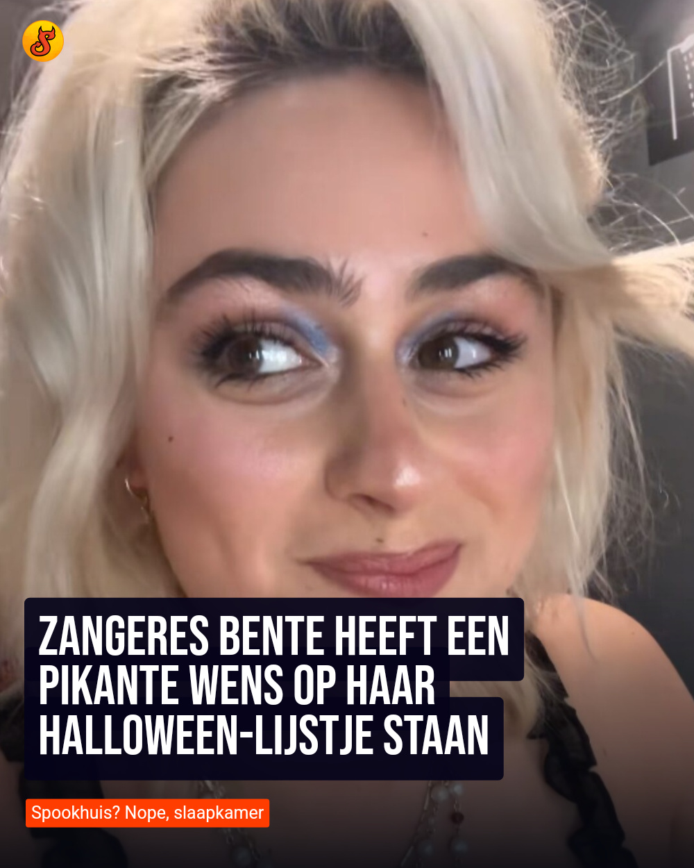 Zangeres Bente heeft een pikante wens op haar Halloween-lijstje staan