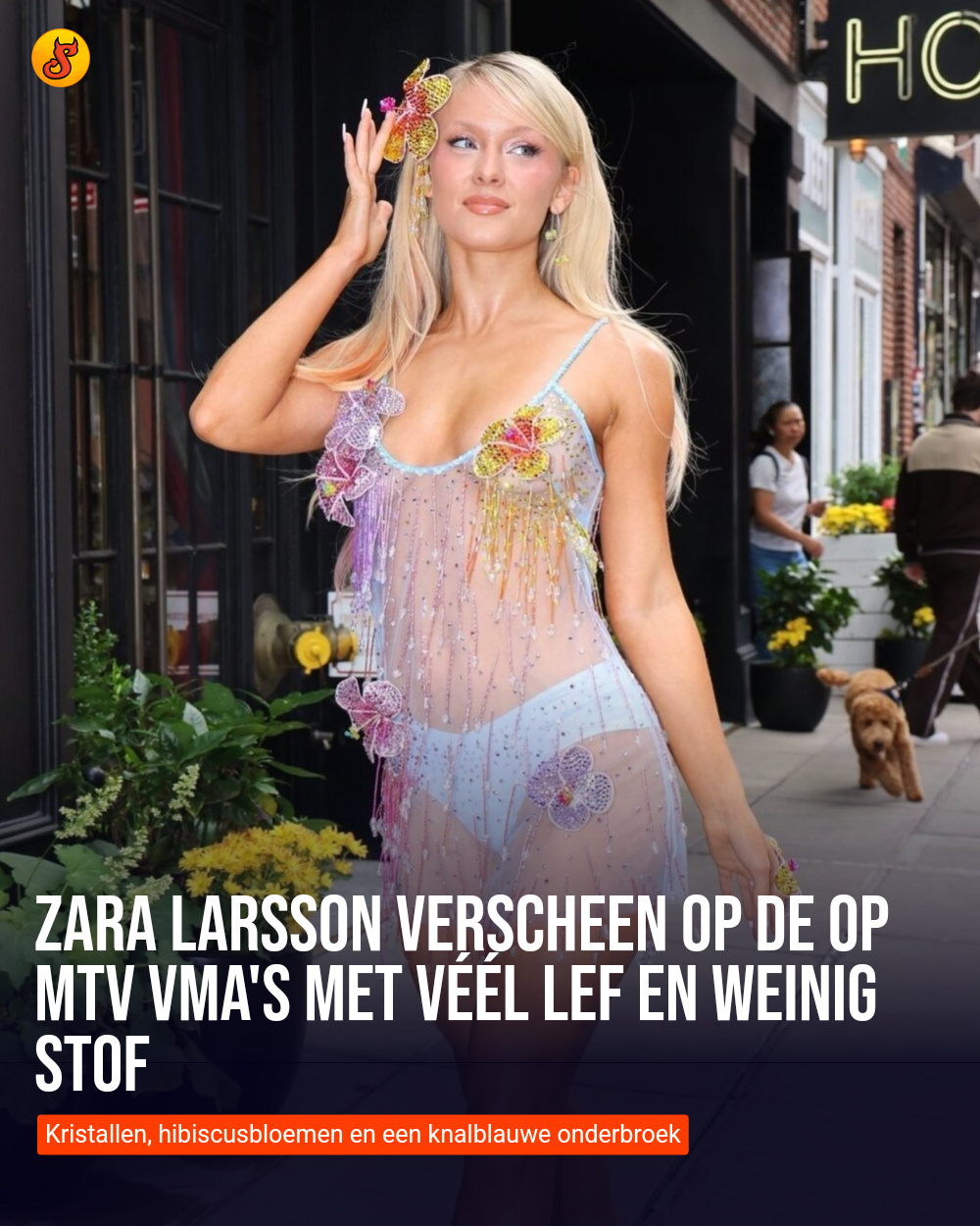 Zara Larsson verscheen op de op MTV VMA's met véél lef en weinig stof