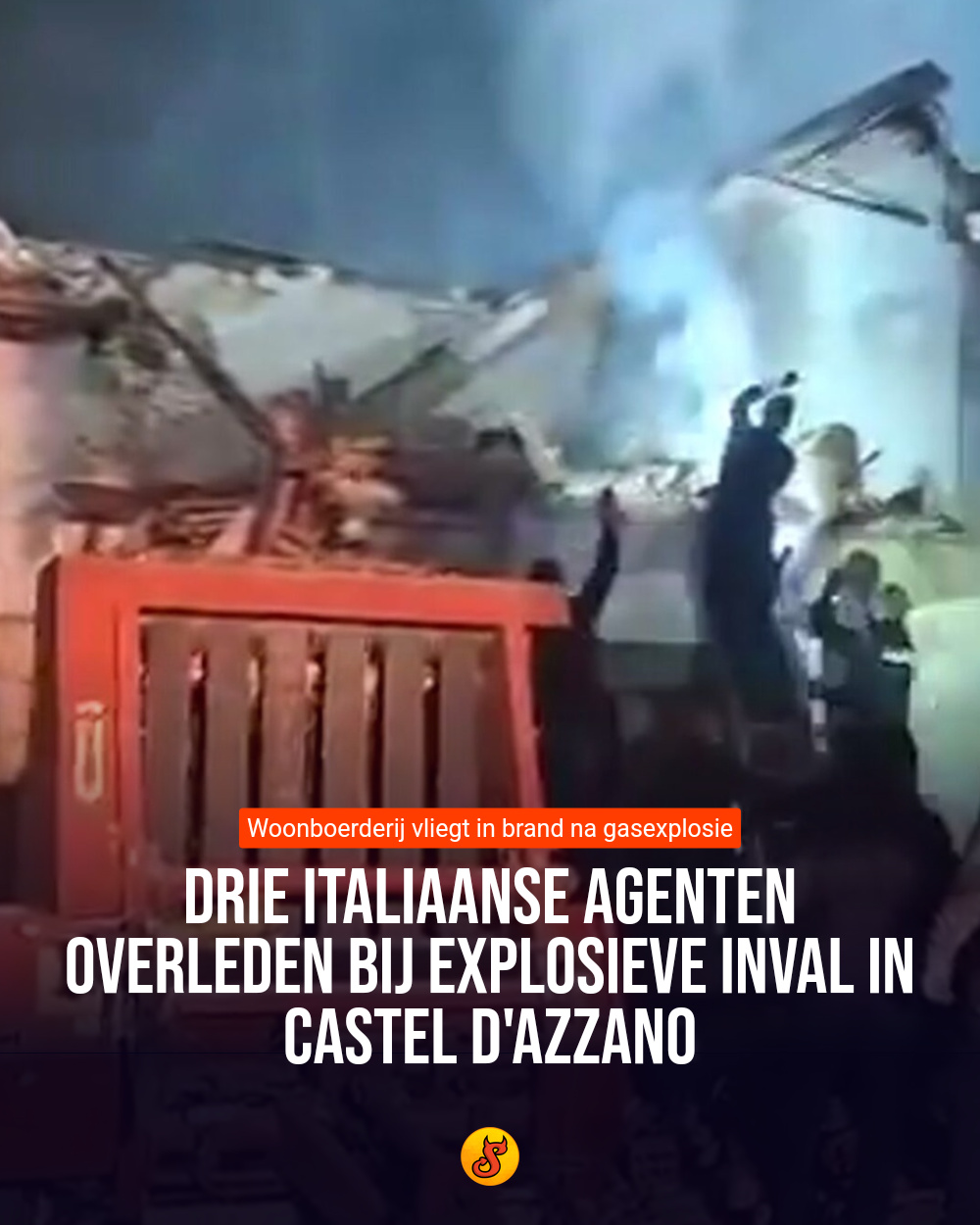 Drie Italiaanse agenten overleden bij explosieve inval in Castel D'Azzano