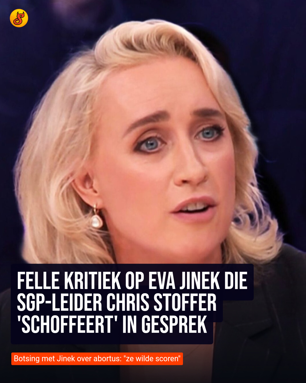 Felle kritiek op Eva Jinek die SGP-leider Chris Stoffer 'schoffeert' in gesprek