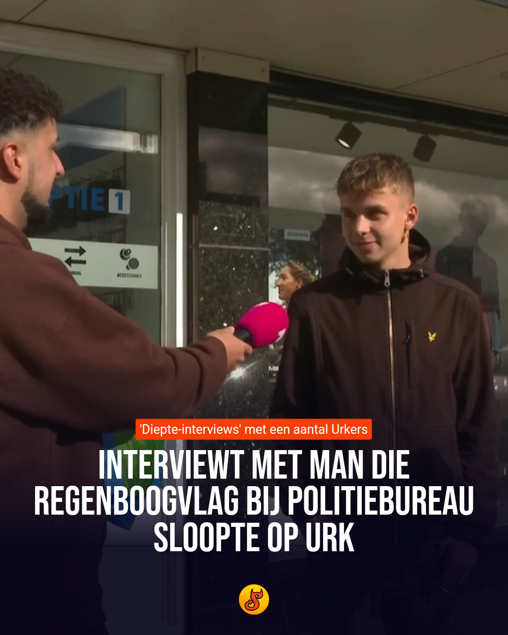 Interviewt met man die regenboogvlag bij politiebureau sloopte op Urk