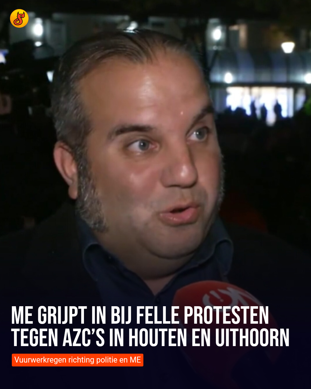 ME grijpt in bij felle protesten tegen azc’s in Houten en Uithoorn
