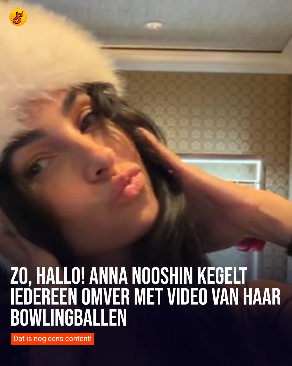 Zo, hallo! Anna Nooshin kegelt iedereen omver met video van haar bowlingballen