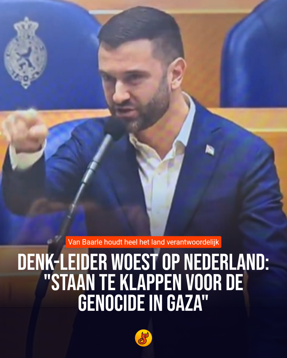 DENK-leider woest op Nederland: "Staan te klappen voor de genocide in Gaza"