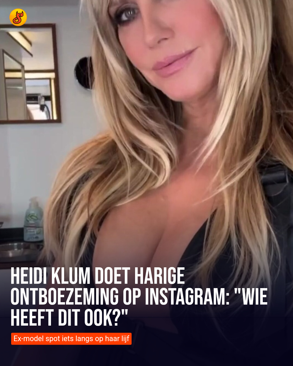Heidi Klum doet harige ontboezeming op Instagram: "Wie heeft dit ook?"