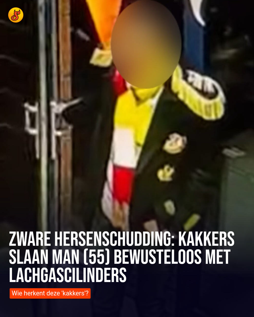 Zware hersenschudding: Kakkers slaan man (55) bewusteloos met lachgascilinders