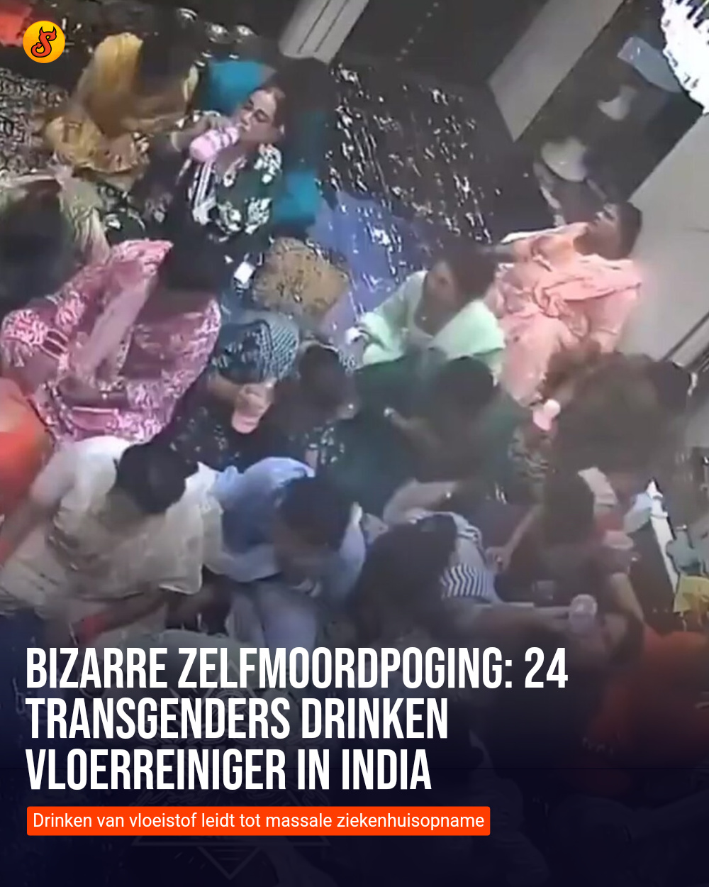 Bizarre zelfmoordpoging: 24 transgenders drinken vloerreiniger in India