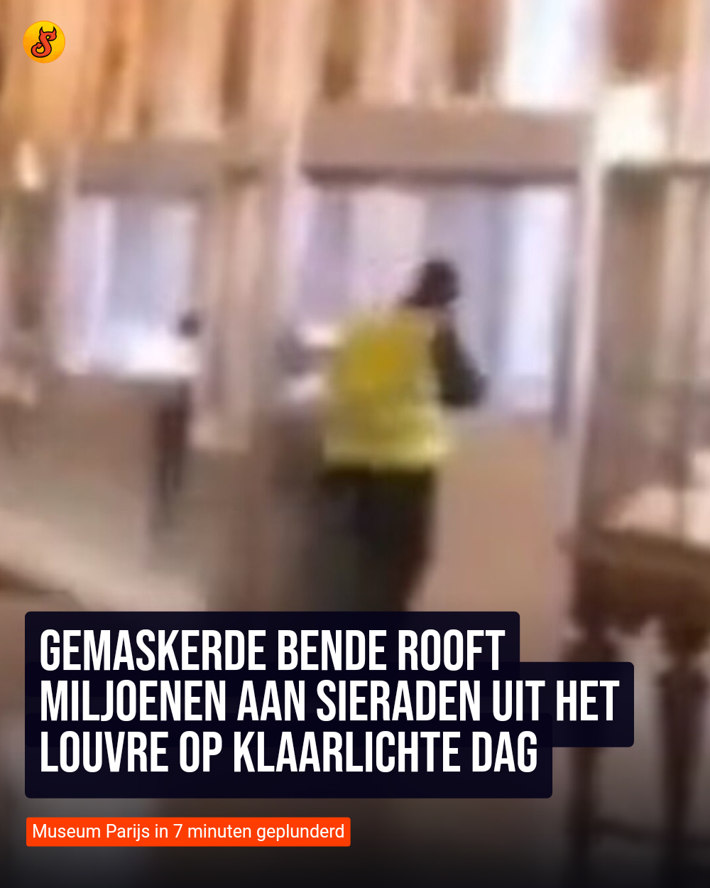 Gemaskerde bende rooft miljoenen aan sieraden uit het Louvre op klaarlichte dag