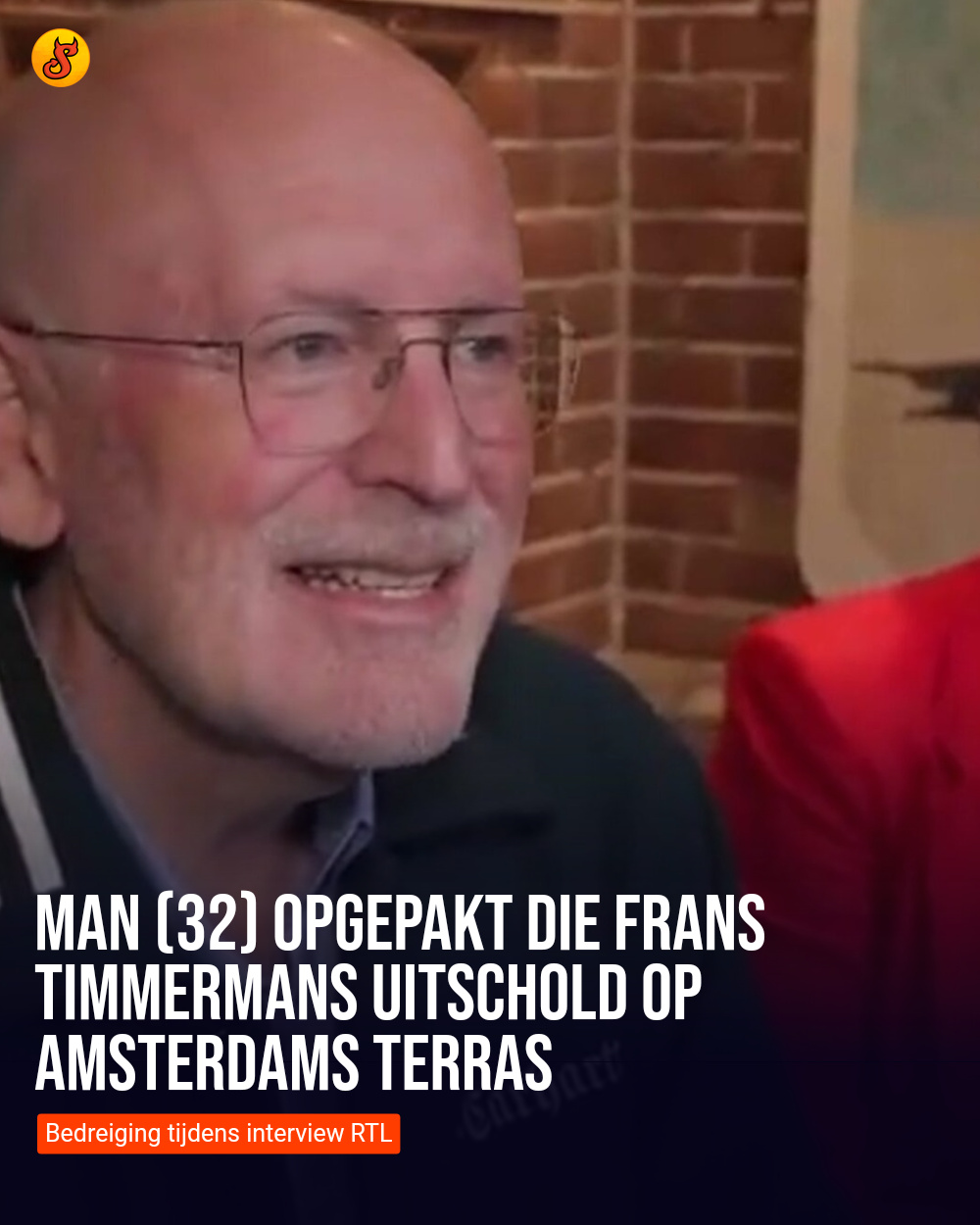 Man (32) opgepakt die Frans Timmermans uitschold op Amsterdams terras