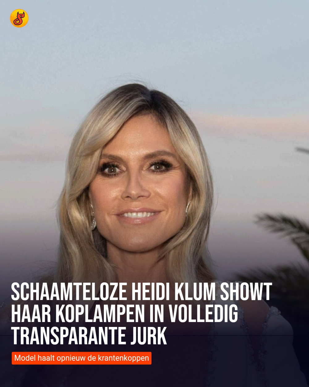 Schaamteloze Heidi Klum showt haar koplampen in volledig transparante jurk