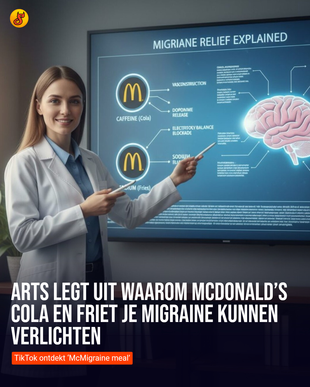 Arts legt uit waarom McDonald’s cola en friet je migraine kunnen verlichten