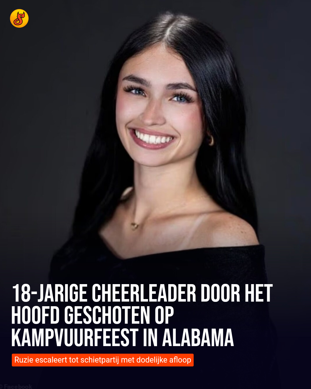 18-jarige cheerleader door het hoofd geschoten op kampvuurfeest in Alabama