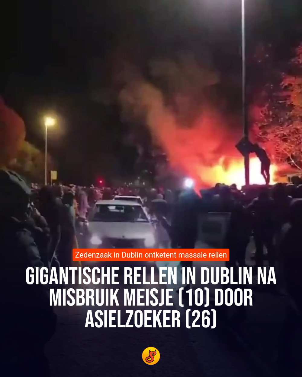 Gigantische rellen in Dublin na misbruik meisje (10) door asielzoeker (26)