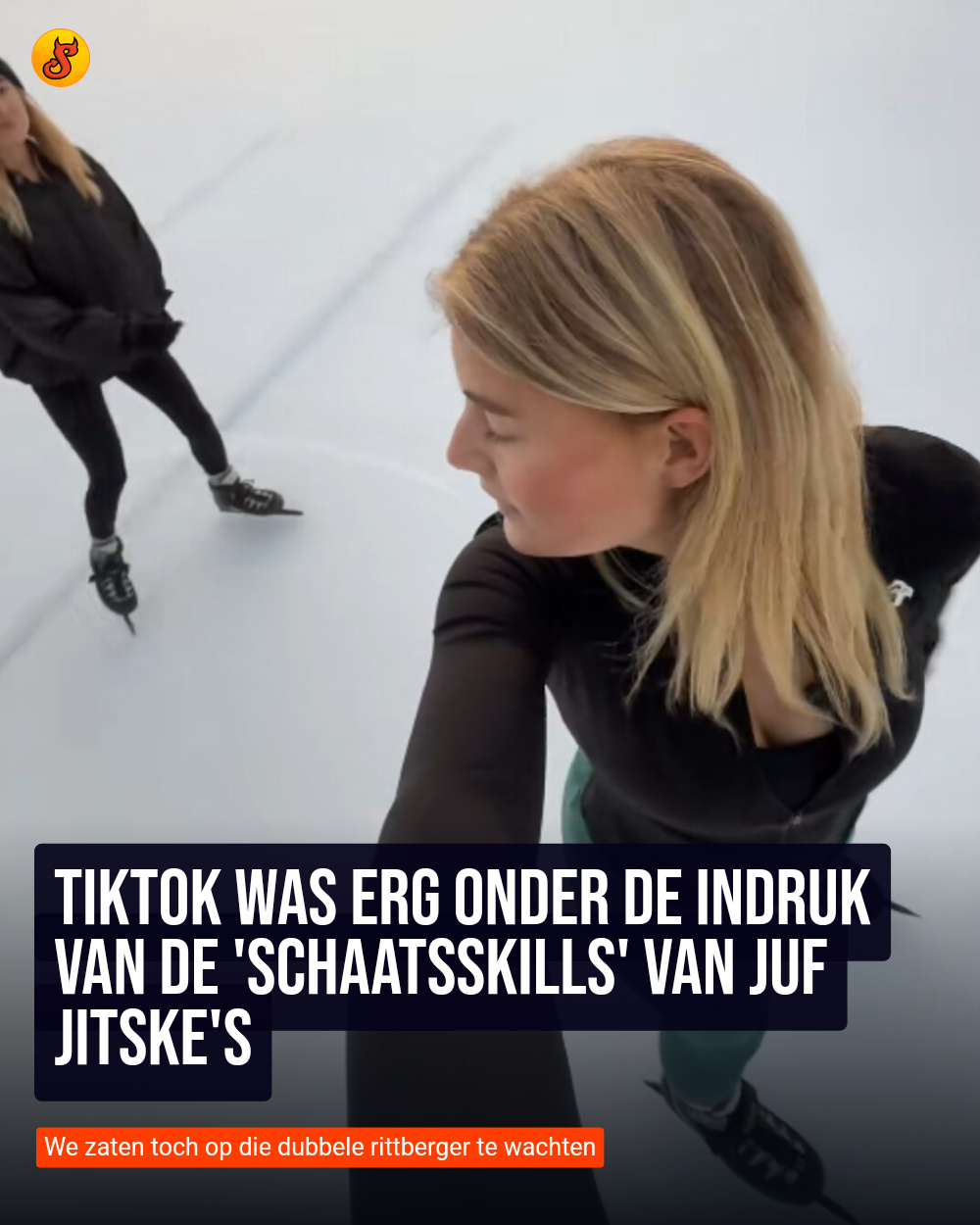 TikTok was erg onder de indruk van de 'schaatsskills' van juf Jitske's