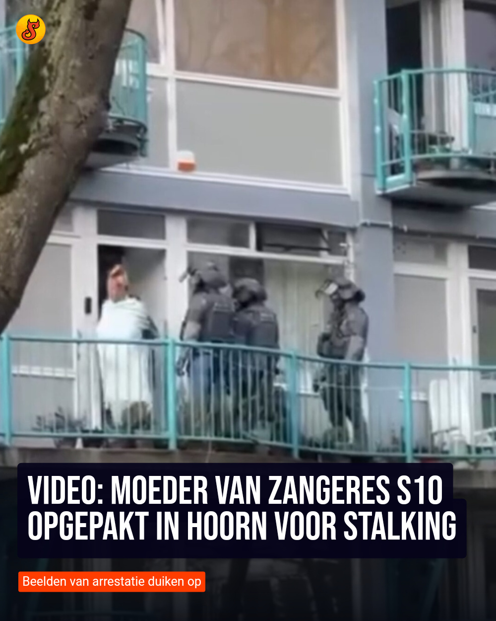 Video: Moeder van zangeres S10 opgepakt in Hoorn voor stalking