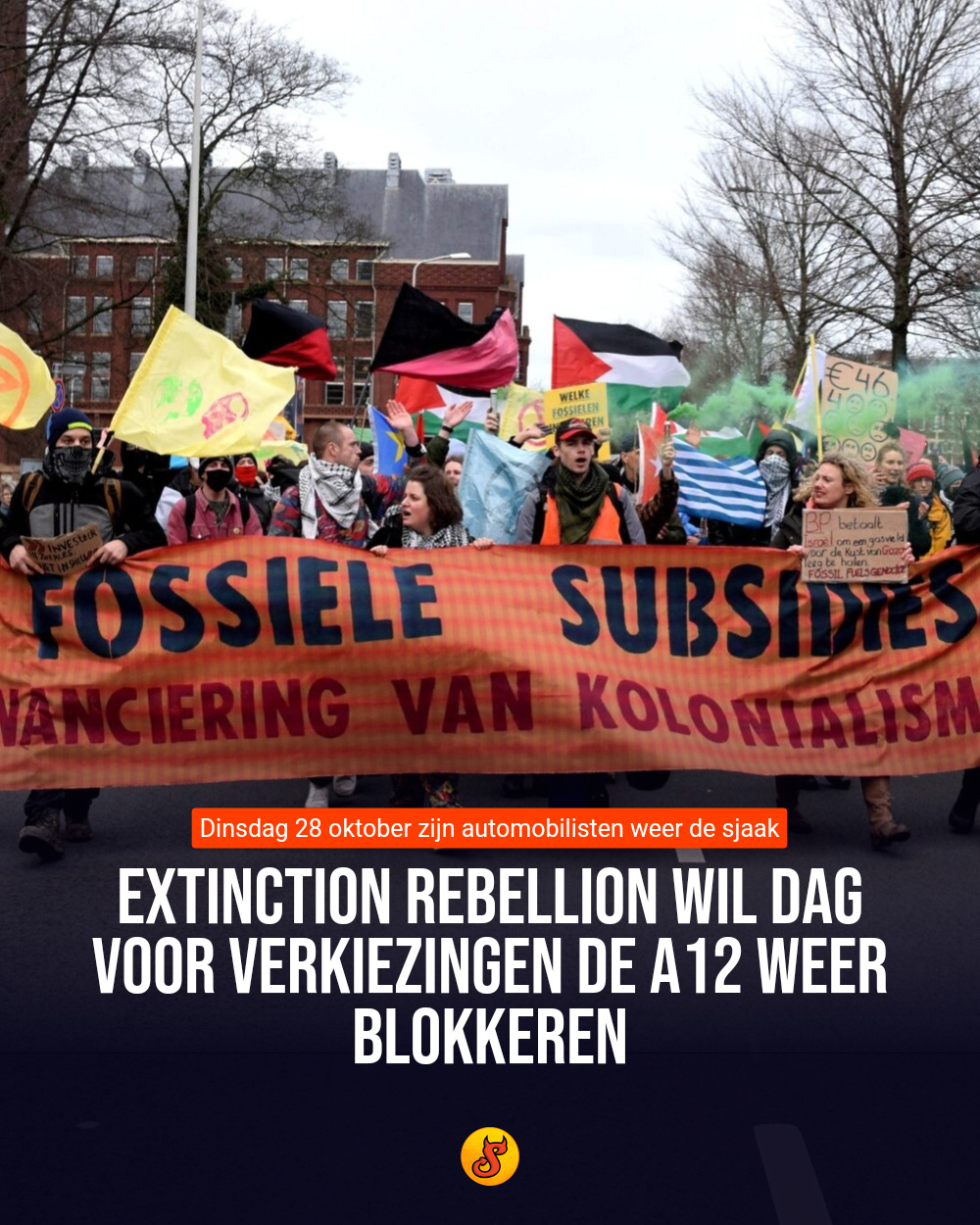 Extinction Rebellion wil dag voor verkiezingen de A12 weer blokkeren