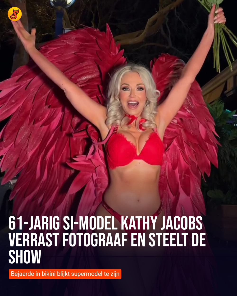 61-jarig SI-model Kathy Jacobs verrast fotograaf en steelt de show