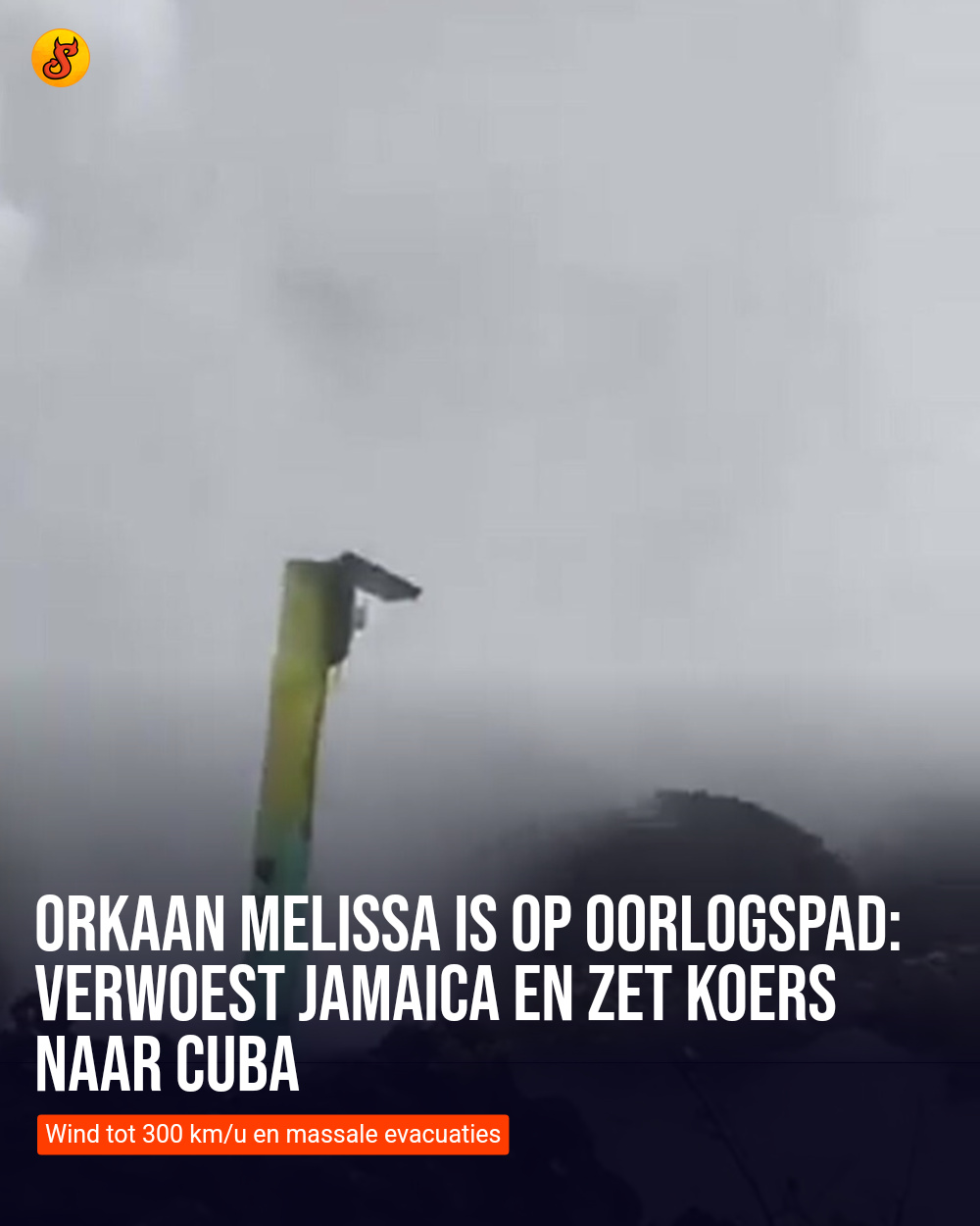 Orkaan Melissa is op oorlogspad: Verwoest Jamaica en zet koers naar Cuba