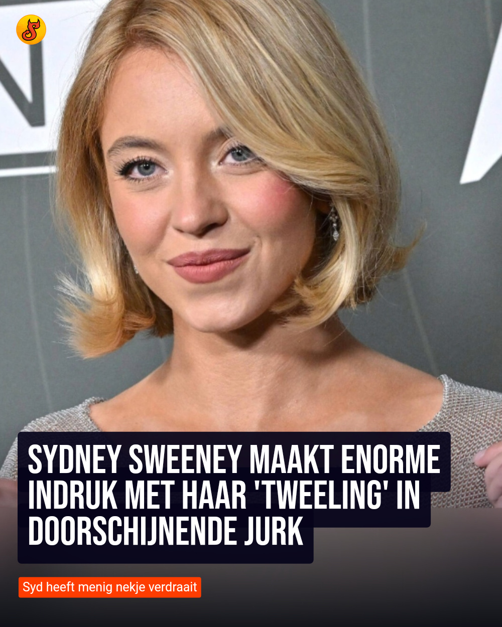 Sydney Sweeney maakt enorme indruk met haar 'tweeling' in doorschijnende jurk