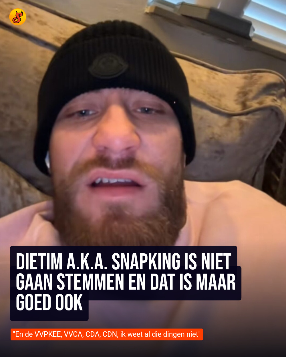 DieTim a.k.a. Snapking is niet gaan stemmen en dat is maar goed ook