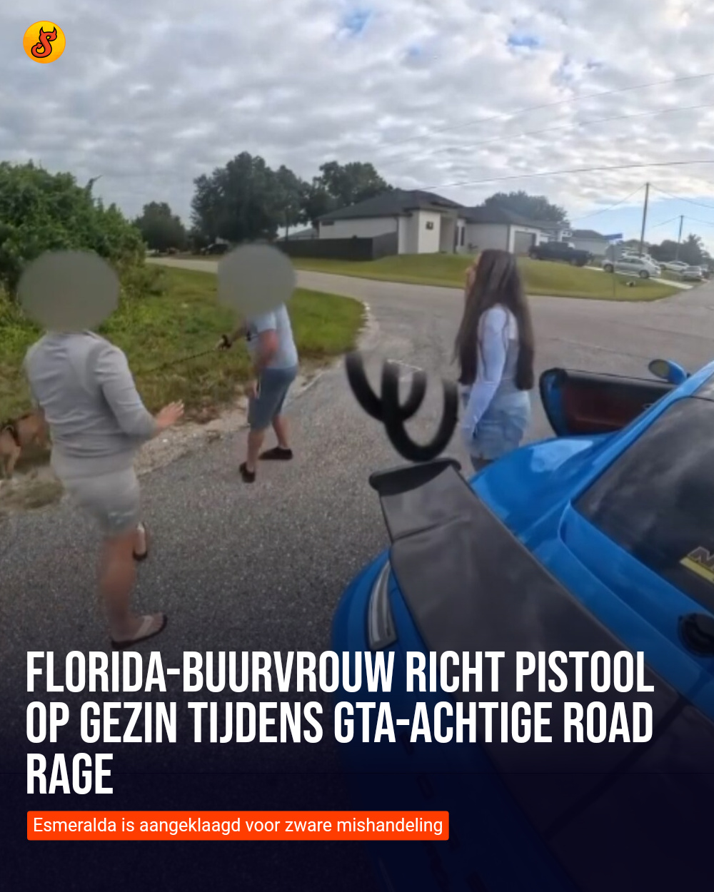 Florida-buurvrouw richt pistool op gezin tijdens GTA-achtige road rage