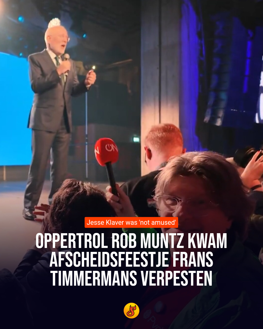 Oppertrol Rob Muntz kwam afscheidsfeestje Frans Timmermans verpesten