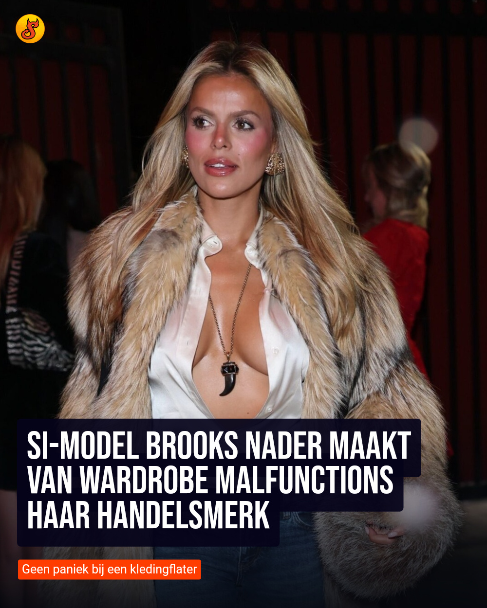 SI-model Brooks Nader maakt van wardrobe malfunctions haar handelsmerk