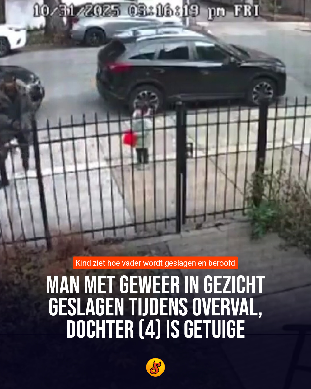 Man met geweer in gezicht geslagen tijdens overval, dochter (4) is getuige