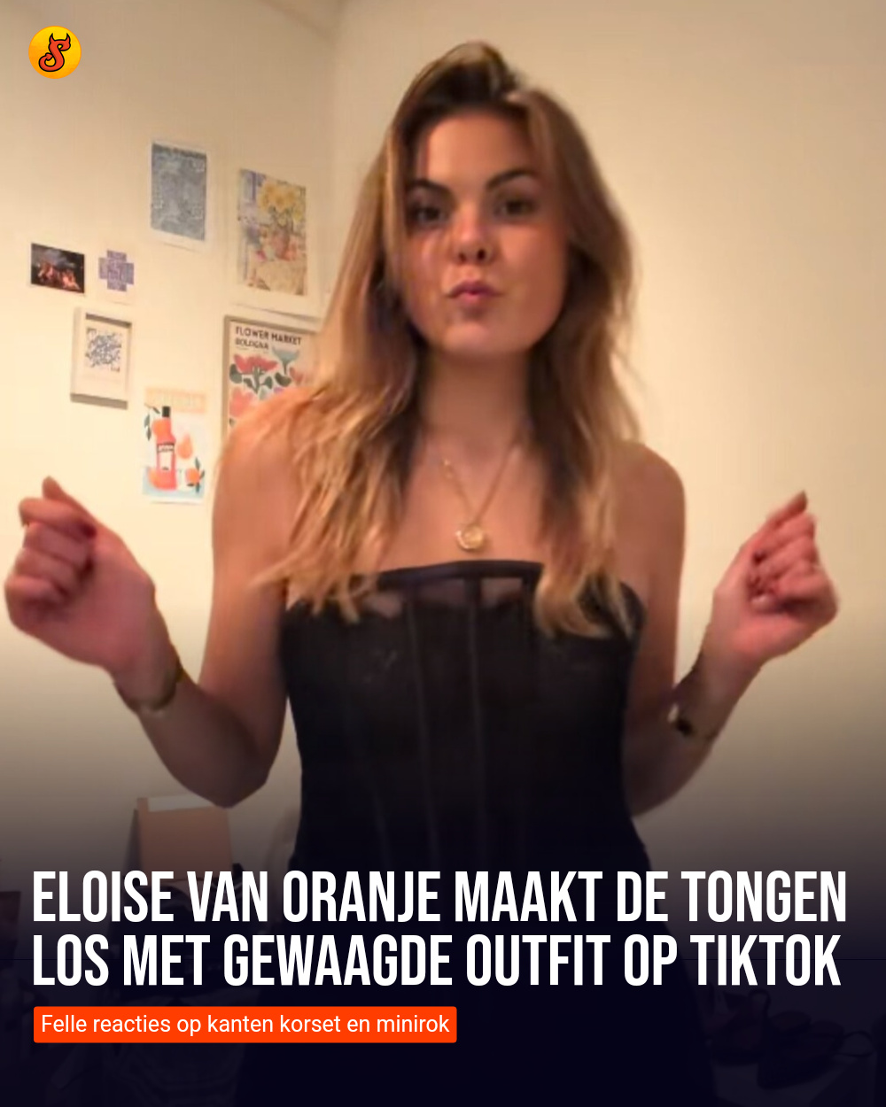Eloise van Oranje maakt de tongen los met gewaagde outfit op TikTok