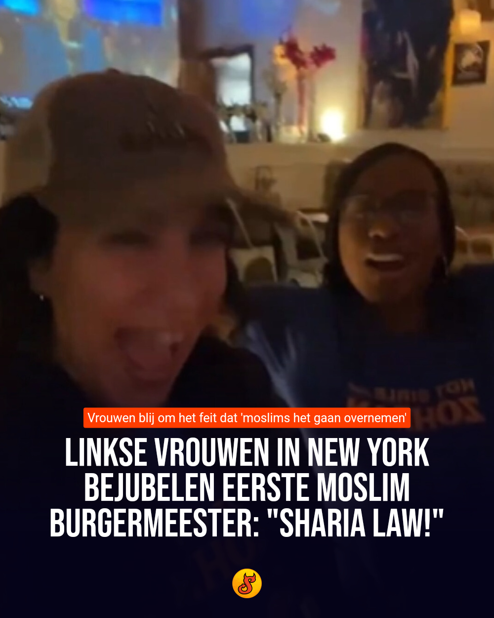 Linkse vrouwen in New York bejubelen eerste moslim burgermeester: "Sharia law!"