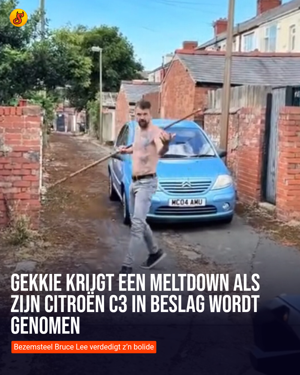 Gekkie krijgt een meltdown als zijn Citroën C3 in beslag wordt genomen