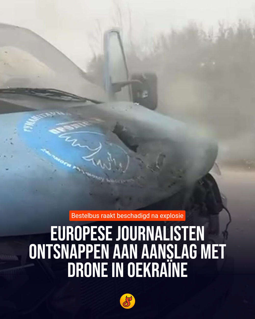 Europese journalisten ontsnappen aan aanslag met drone in Oekraïne