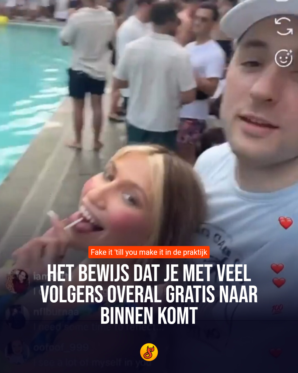 Het bewijs dat je met veel volgers overal gratis naar binnen komt